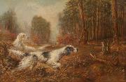 unknow artist Oil painting of hunting dogs by Verner Moore White. painting